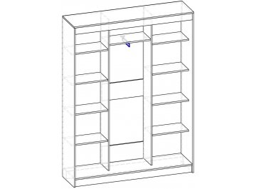 Шкаф-купе Риф 3 ШК.032.1700-01/21 вариант 2
