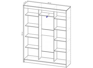 Шкаф-купе Стандарт 3 ШК.009.1600-08