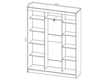 Шкаф-купе Стандарт 3 ШК.009.2000-08
