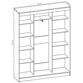 Шкаф-купе Стандарт 3 ШК.009.2000-09