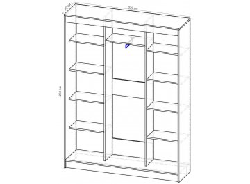 Шкаф-купе Стандарт 3 ШК.009.2200-08