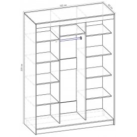 Шкаф-купе Стандарт 3 ШК.010.1600-09