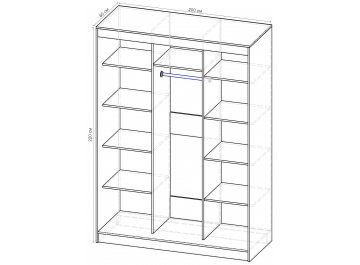 Шкаф-купе Стандарт 3 ШК.010.2000-08