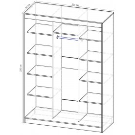 Шкаф-купе Стандарт 3 ШК.010.2200-08