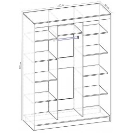 Шкаф-купе Стандарт 3 ШК.010.2200-09