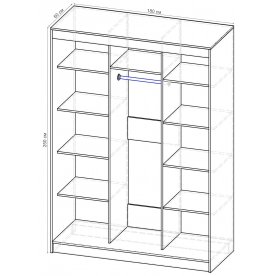 Шкаф-купе Стандарт 3 ШК.011.1800-08
