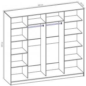 Шкаф-купе Стандарт 4 ШК.014.2400-08