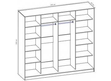 Шкаф-купе Стандарт 4 ШК.014.2400-08