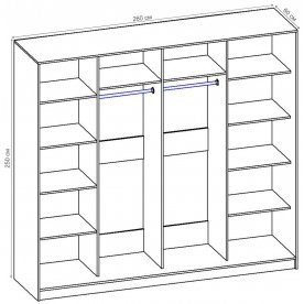 Шкаф-купе Стандарт 4 ШК.015.2600-08