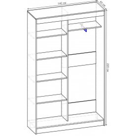 Шкаф-купе Стандарт Комбо 2.1 ШК.004.1400-19