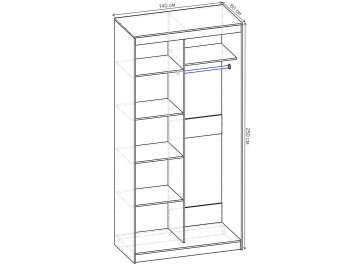 Шкаф-купе Стандарт Комбо 2.1 ШК.007.1400-19