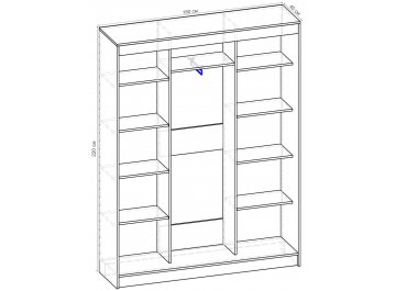 Шкаф-купе Стандарт Комбо 3.1 ШК.008.1800-19