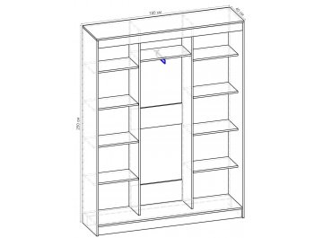 Шкаф-купе Стандарт Комбо 3.1 ШК.009.1800-19
