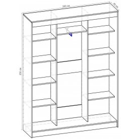 Шкаф-купе Стандарт Комбо 3.1 ШК.009.2000-19