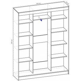 Шкаф-купе Стандарт Комбо 3.1 ШК.009.2400-19