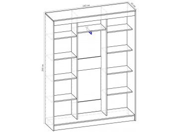 Шкаф-купе Стандарт Комбо 3.1 ШК.009.2400-19