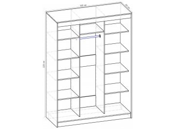 Шкаф-купе Стандарт Комбо 3.1 ШК.010.1600-19