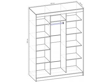 Шкаф-купе Стандарт Комбо 3.1 ШК.011.1800-19