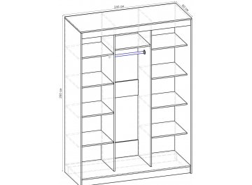 Шкаф-купе Стандарт Комбо 3.1 ШК.011.2400-19