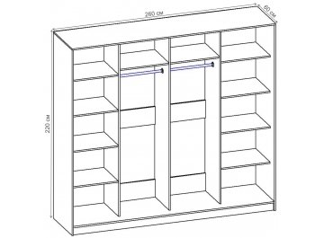 Шкаф-купе Стандарт Комбо 4.1 ШК.014.2600-19
