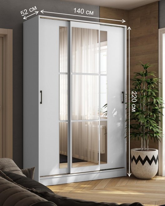 Шкаф-купе Стиль-2 1400 белый