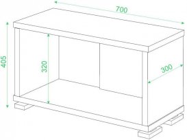 Стеллаж СБ-10/1 карамель