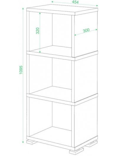 Стеллаж Эланта-15/3 карамель