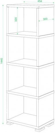 Стеллаж Эланта-15/4 карамель