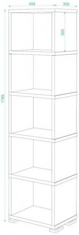 Стеллаж Эланта-15/5 карамель