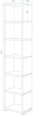 Стеллаж СБ-15/6 карамель