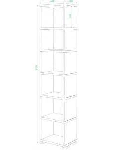 Стеллаж Эланта-15/6 карамель