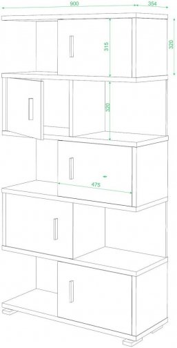 Стеллаж СБ-20 К карамель