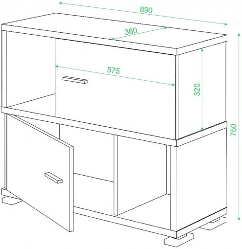 Стеллаж СБ-30/2 венге