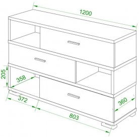 Комод Домино СБ-40/3 ШБЕ-Ч