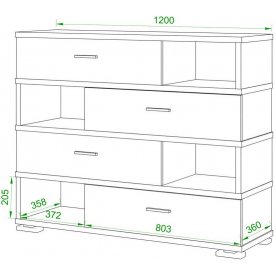 Комод Домино СБ-40/4 ШБЕ-Ч
