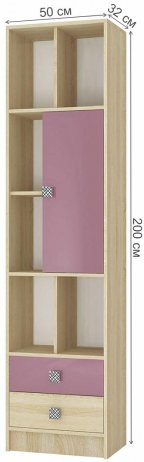 Стеллаж Колибри дуб сонома / виола