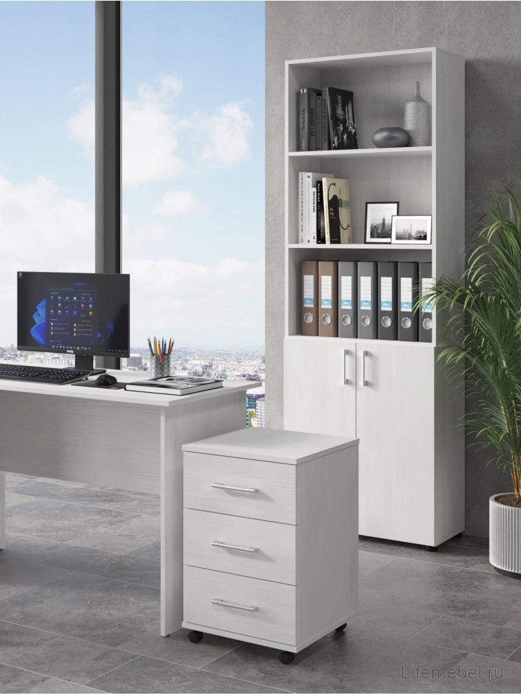 Стеллаж открытый ОФ-301К северное дерево светлое