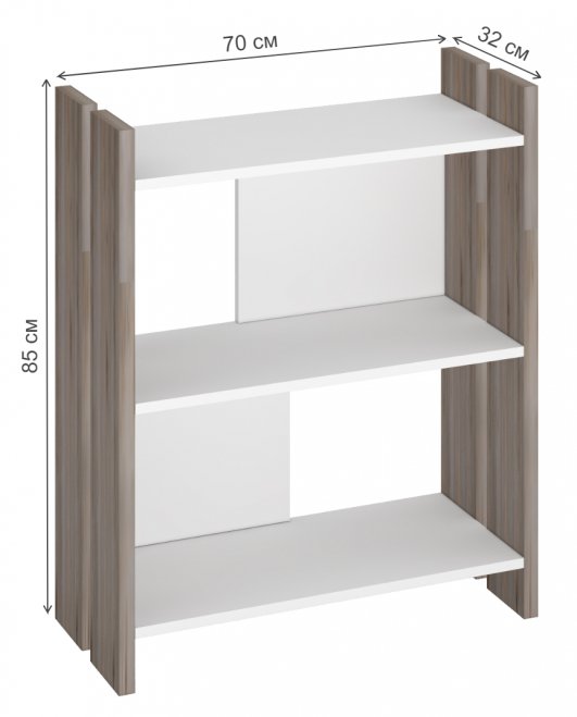Стеллаж 85 см нельсон / белый