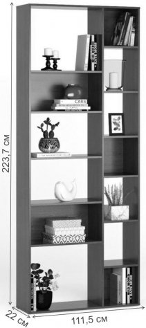 Стеллаж Алстар-2 ясень темный