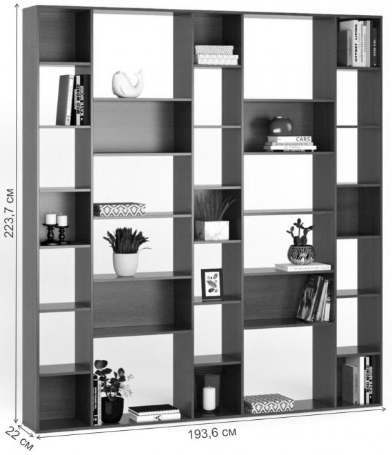 Стеллаж Алстар-7 МХ черный