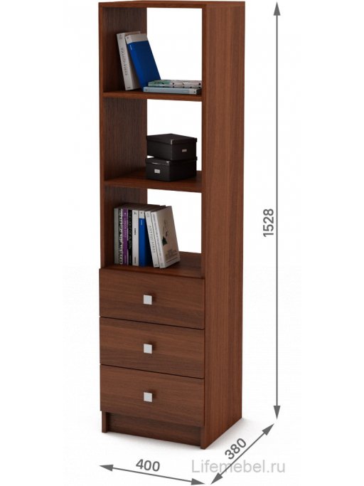 Стеллаж Бостон-2 итальянский орех