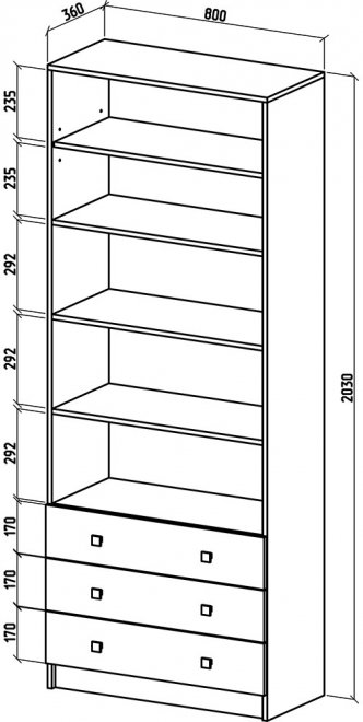 Стеллаж Бостон-8 дуб золотистый
