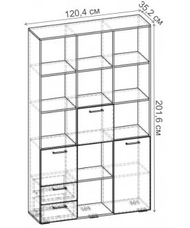 Стеллаж Бриз-3.03 СТ.083.1204-01