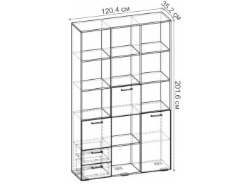 Стеллаж Бриз-3.03 СТ.083.1204-01