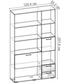 Стеллаж Бриз-5.02 СТ.102.1204-01