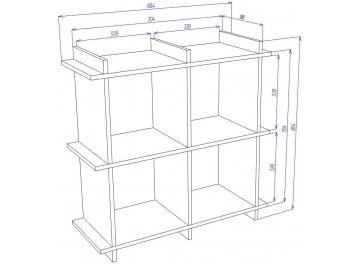 Стеллаж Аланта 2х2