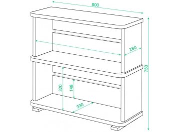 Стеллаж Домино СБ-25/2 Ш-Ч