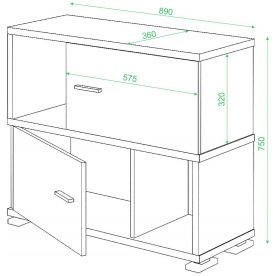 Тумба Домино СБ-30/2 КШ-Ч