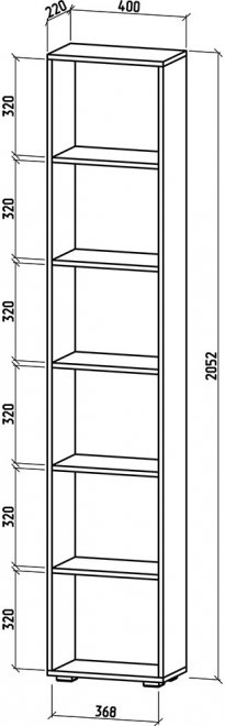 Стеллаж Эльбрус-1 белый