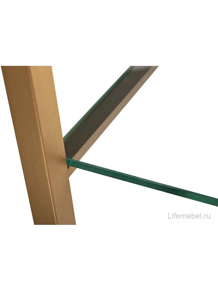 Стеллаж Эльц прозрачный / золото